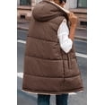 thumbnail image 3 of PRETTYGARDEN Womens 2025 Fall Reversible Vests Sleeveless Fleece Jacket Zip Up Hoodie Pockets Long Warm Winter Coat Outerwear, 3 of 10