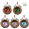 thumbnail image 3 of Kumdkd Acrylic Christmas Ornaments - 1 Pack Sleeping Dragon in Log Decor with Snow Holly, Festive Hanging for Tree Holiday Lovers, 3 of 3