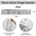 thumbnail image 2 of Silver Parade Float Fringe,NOGIS Tinsel Streamers Banners,Tinsel Fringe Banners,for Party Decoration Parade Float Decorations Graduation Ceremony Festival Celebration,11.8 in x 9.8 ft,4pack, 2 of 7