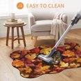 thumbnail image 6 of Scalloped Door Mat 24"x36", Fall Large Absorbent Non Slip Front Entrance Rug, Thanksgiving Rustic Cat Orange Red Maple Leaf Diatomaceous Welcome Mat for Indoor Double Door Garage Entryway Porch, 6 of 8