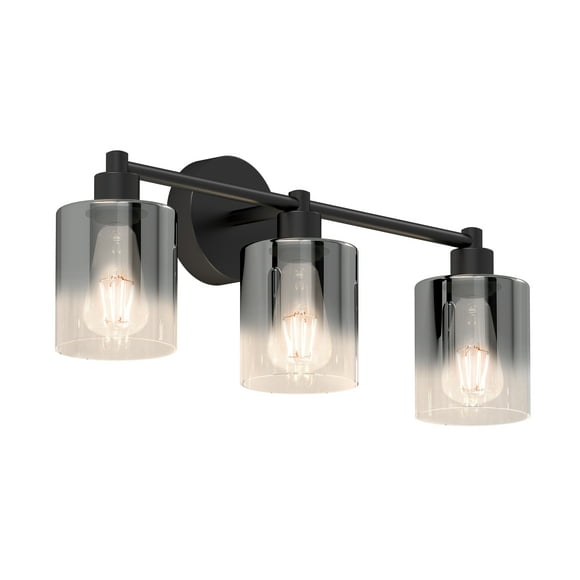 Artika Haze Modern 3-Light Bathroom Vanity Light Black Glass