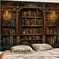 thumbnail image 3 of Vintage Bookshelf Tapestry Medieval Art Book Tapestries Wall Hanging Gothic Dark Academia Retro Library Backdrop Tapestry for Bedroom Living Room Dorm Study Classroom 90× 60 inch, 3 of 5