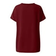 thumbnail image 5 of Women Summer Tops Womens T Shirts Short Sleeve V-Neck Shirts Cute Fit Summer Casual Tee Tops, 5 of 6