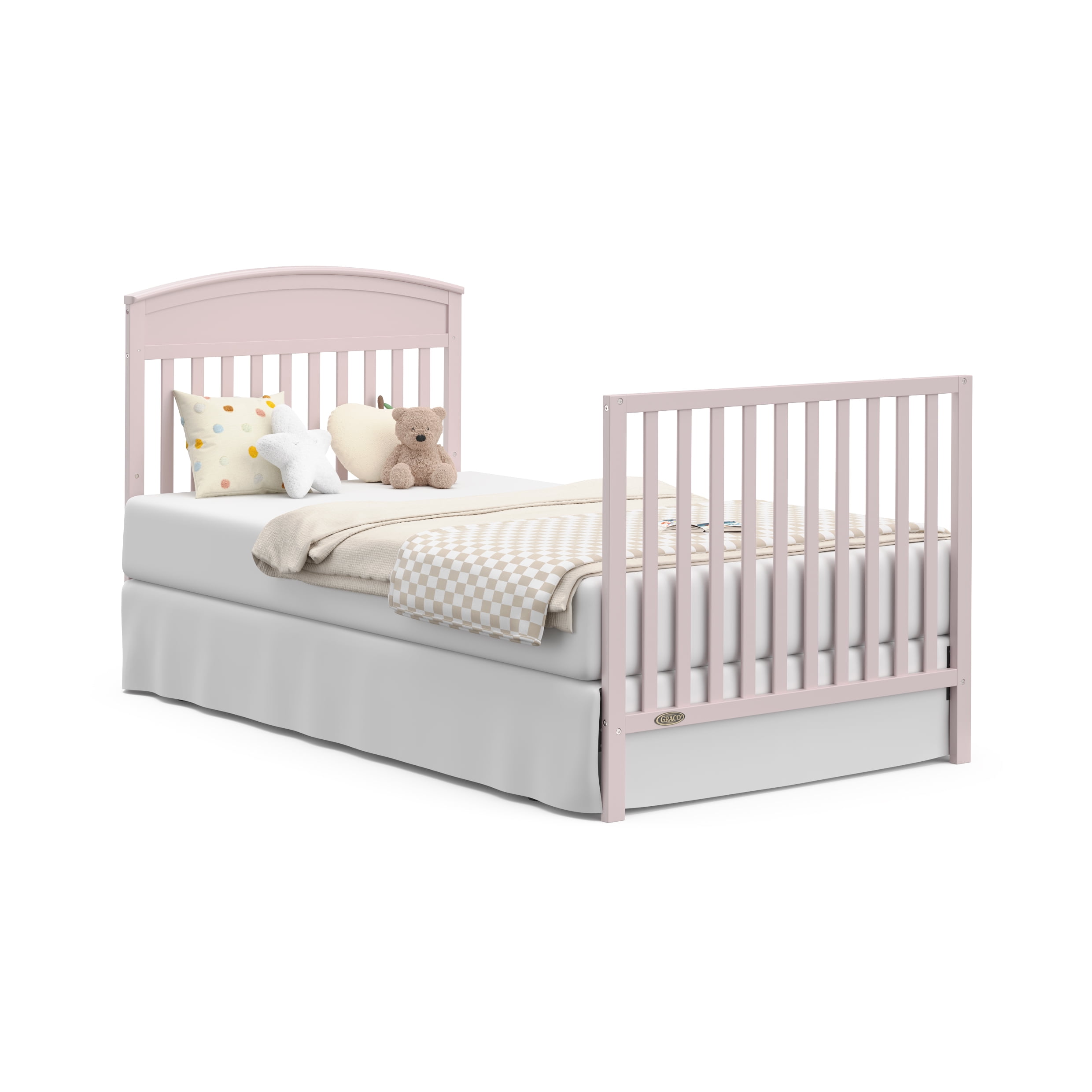 Graco Benton 4-In-1 Convertible Mini Baby Crib, Blush
