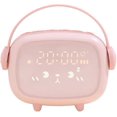 thumbnail image 1 of ERQVHQV Time Angel Reloj Despertador, Pantalla de Temperatura multifunción, Carga de Voz Luz Nocturna Rosa brillar Electrónica, 1 of 5