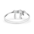 thumbnail image 3 of Classic Jewish Chai Modern Design Ring Band 925 Sterling Silver Size 9, 3 of 5