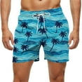 thumbnail image 2 of Einccm Men's Quick Dry Swim Trunks with Mesh Lining, Elastic Waist, 2 in 1 Beach Shorts for Swimming & Gym, Lightweight Bathing Suits, 2 of 6