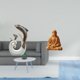 thumbnail image 2 of Estatua Moderna Y Abstracta De Cerámica Con Un Delfín Y El Sagrado Corazón De Jesús. Ideal Para Decorar La Oficina, La Sala De Estar, La Chimenea, La Mesa De Centro, El Pasillo O El, 2 of 8