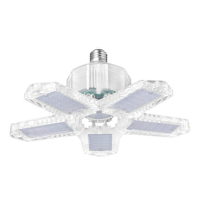 Luz de garaje LED brillante de 15000LM, luz de techo de garaje con 6 paneles luminosos, luz LED deformable para garaje, iluminación de garaje de 150W para sótano, taller, almacén, ático (E26/E27, 240