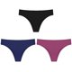 thumbnail image 1 of TrowBridge-bragas de satén de seda para mujer, ropa interior sin costuras, tangas suaves y acogedoras, lencería Sexy, ropa interior deportiva, 3 uds./Set, 1 of 4