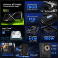 thumbnail image 3 of PC Gamer IA Xtreme PC Gaming NVIDIA GeForce RTX 5060 Intel Core i7 12700F 16GB SSD 1TB WIFI Black Productividad Versátil Acelerada con IA, 3 of 6