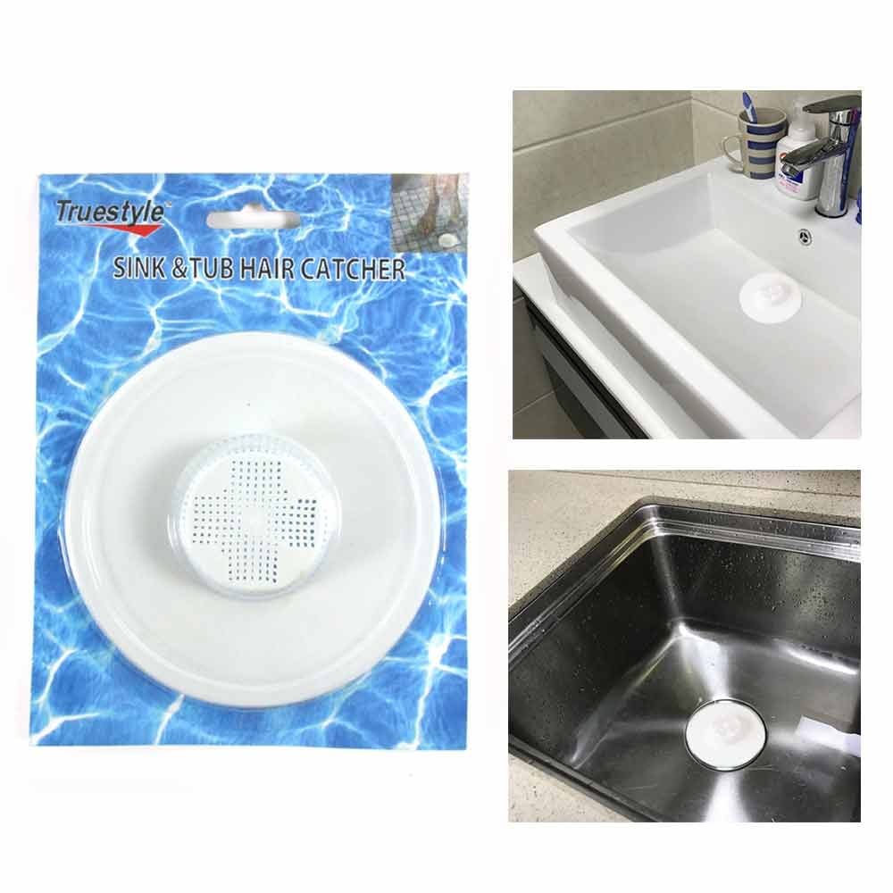 NEW 3PC STAINLESS STEEL SINK BATH PLUG HOLE STRAINER BASIN HAIR TRAP DRAINER COV