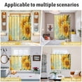 thumbnail image 6 of Sunflower Kitchen Curtains 96 Inch Length, Yellow Spring Floral Botanical Grommet Top Bedroom Living Room Curtains, Light Filtering Cafe Curtain Drapes 2 Panels Set 104''x96'', 6 of 9