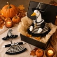 thumbnail image 6 of Halloween Porch Goose Outfit 23 Inch Porch Goose Outfits Houndstooth Lace Goose Clothes for Fall Lawn Porch Decor Classic Witch Style 1 Pack, 6 of 8