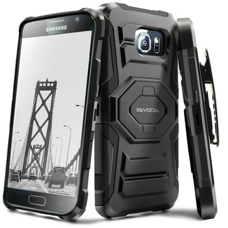 Galaxy S7 Case, Evocel [Belt Clip Holster] [Kickstand] [Dual Layer] New Generation Phone Case for Samsung Galaxy S7 (SM-G930), Black