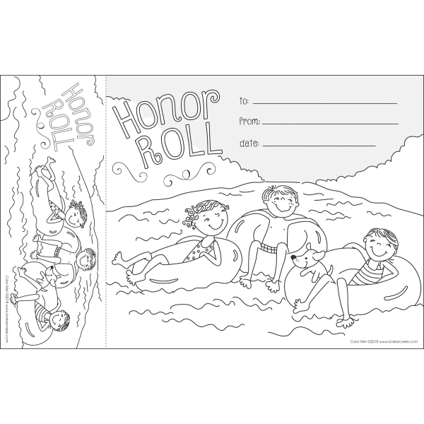 Barker Creek Color Me! Awards And Bookmarks Set, Honor Roll