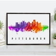 thumbnail image 1 of Pera Print Pittsburgh Skyline Pennsylvania Poster, Pittsburgh Cityscape Painting Unframed Poster, Pittsburgh Pennsylvania Poster, Home Office Wall Decor - 8x10 Inches, 1 of 1
