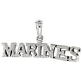 thumbnail image 1 of Sterling Silver US MARINES Word Charm, 1 1/4 inch wide, 1 of 1