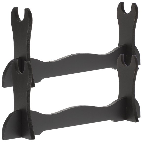 HINTRMENT Sword Rack Black Simple Design Storage Holder 2Pcs 13.36X5.50X1.22in