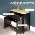 thumbnail image 4 of HOMCOM Armoire de Rangement Buffet Bahut avec Doubles Portes Noir, 4 of 10