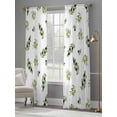 thumbnail image 4 of Green Olive Branches Sheer Curtains 108 Inch Length 2 Panels Set Window Treatments, Spring Pastoral Leaves Botanical Rod Pocket Semi Curtains for Living Room/Bedroom/Kitchen Décor, 104"W x 108"L, 4 of 7