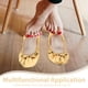 thumbnail image 5 of unbranded 1Par Zapatillas De Ballet Doradas Con Suela Elástica Para Danza Contemporánea Y, 5 of 5