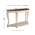 thumbnail image 4 of Signature Design by Ashley Realyn Table Console en Blanc Éclaté et Brun, 4 of 9