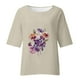 thumbnail image 4 of Fiudx Liquidación de Ahorros de Verano Blusa Holgada con Estampado de Manga 3/4 para Mujer, Estilo Informal, con Estampado de Alzheimers, 4 of 4