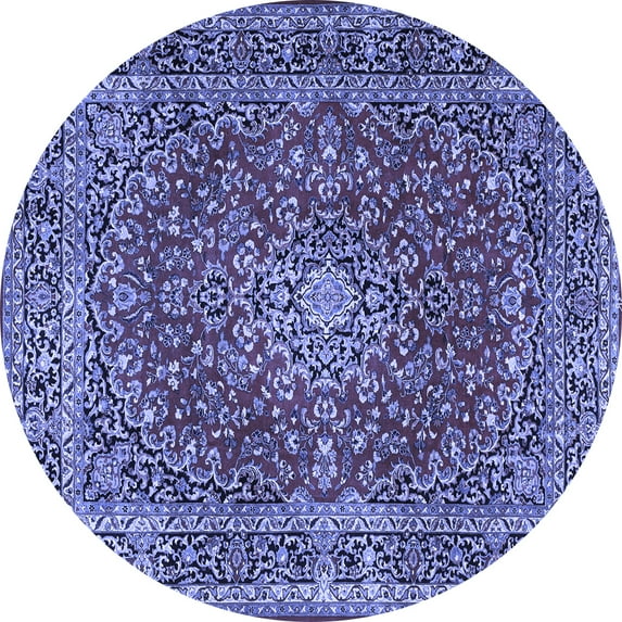 Ahgly Company Indoor Round Persian Blue Traditional Area Rugs, 6' Round