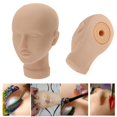 thumbnail image 2 of Herramienta de entrenamiento de de silicona suave profesion, práctica de illaje de pestañas, maniquí , muñeca de maniquí de shamjiam Cabeza de práctica de maquillaje, 2 of 9