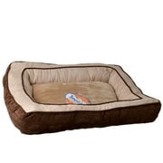 Precision Pet Snoozzy Chevron Chenille Gusset Dog Bed - Chocolate 27"L x 36"W