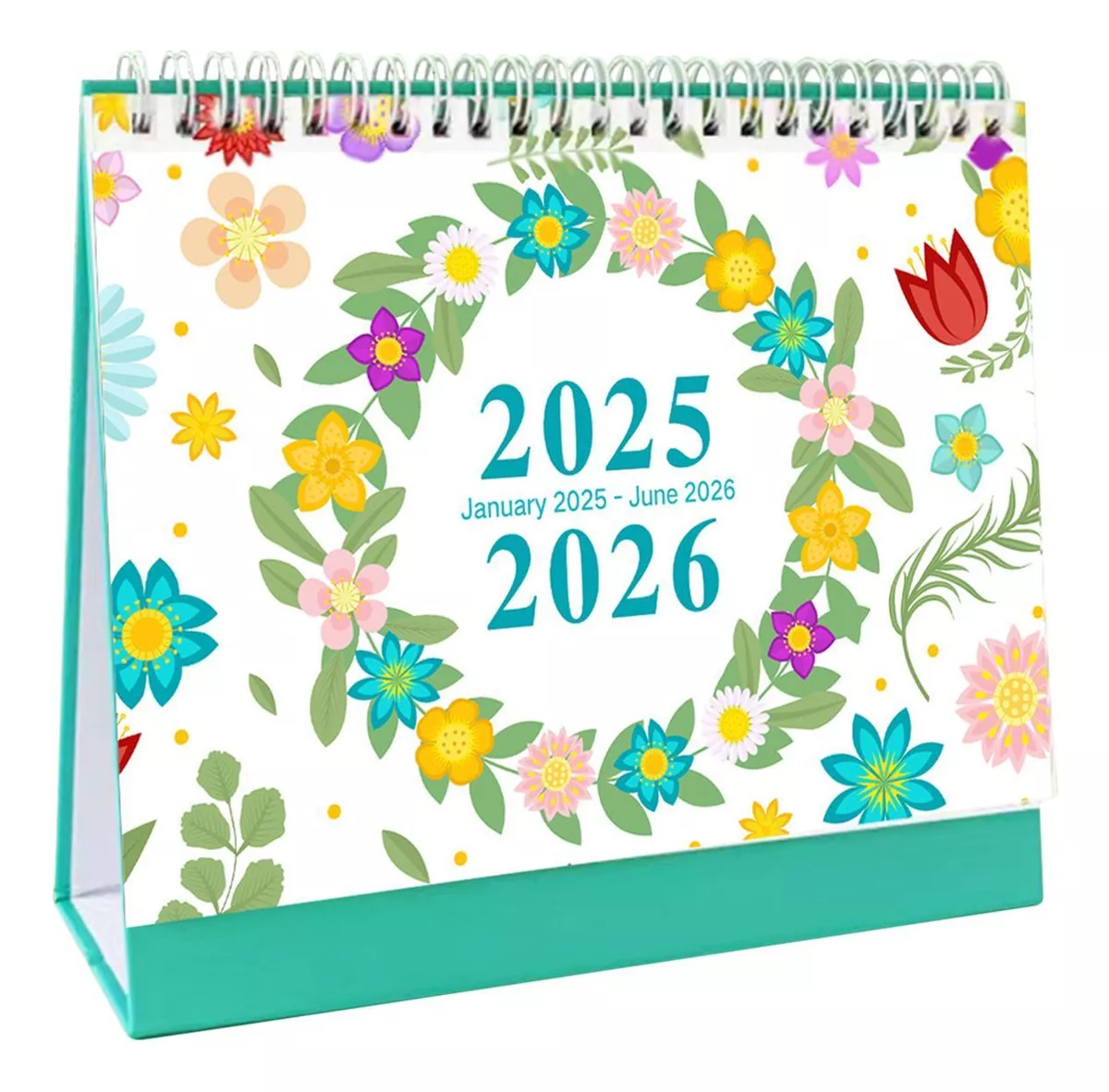 Calendario De Escritorio 2025 A 2026 Calendario Mensual Flor Bodega