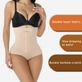 thumbnail image 4 of BLTIBY Women Butt Lifter Shapewear High Waisted Tummy Control Underwear with Button Fastening Solid Color Body Shaper Panties Beige XXL, 4 of 9