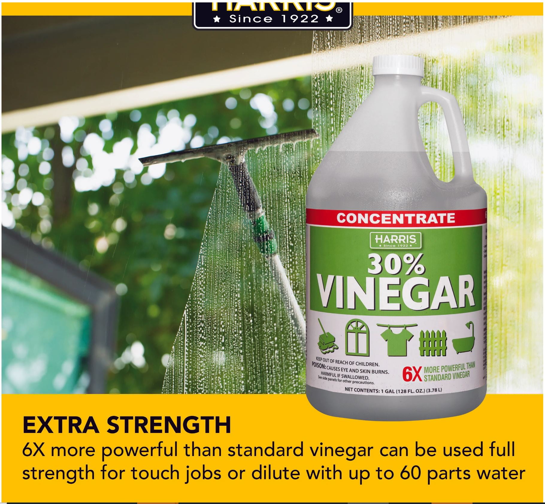Stellar Chemical - 99% Pure Vinegar - 100% Natural Concentrated Cleaner -  Dilutes to 20 Gallons - 20x Power Vinegar - 1 Gallon