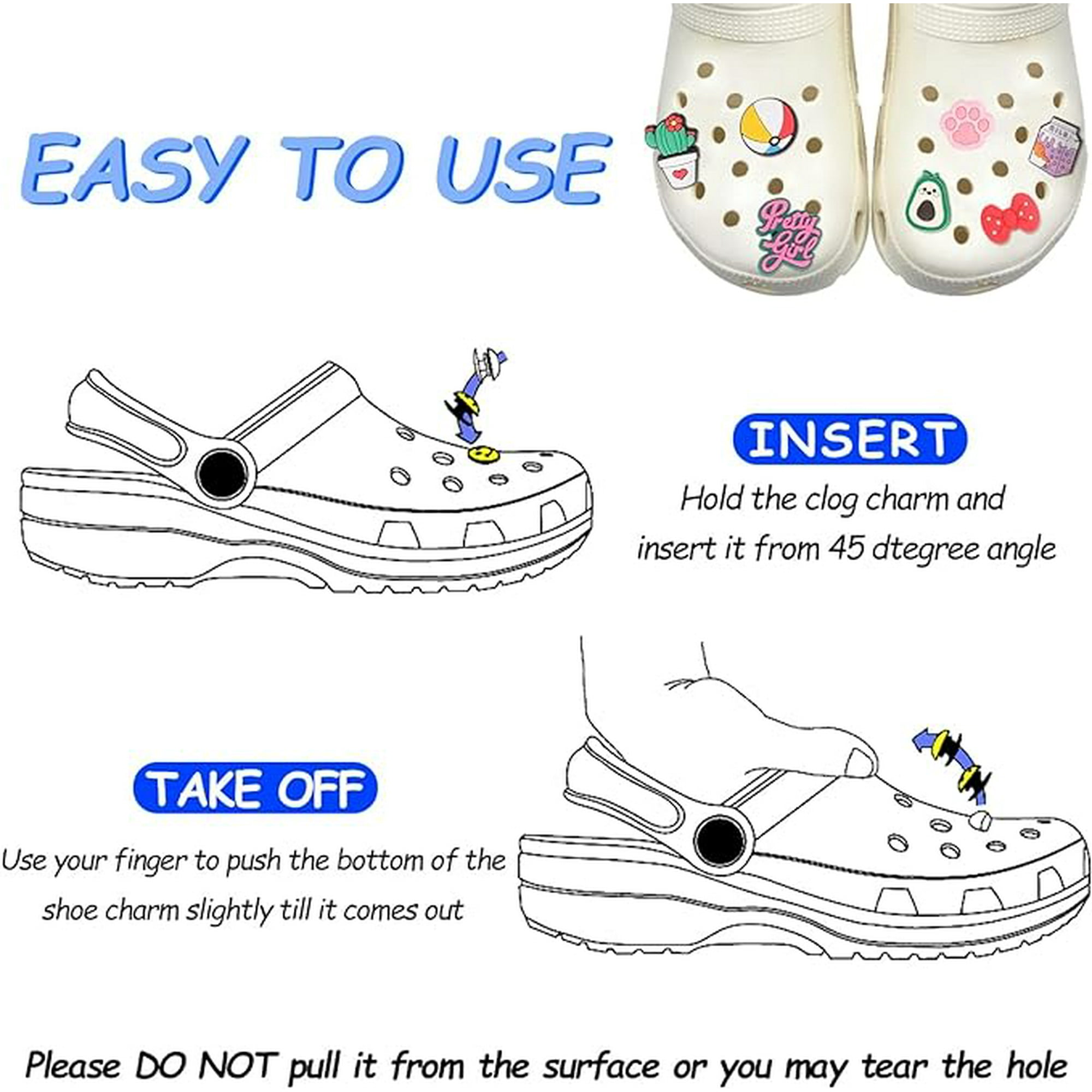 Gps Tracking Charms For Crocs Walmart 30PCS Cute Shoe Charms For Crocs,  Different Shape PVC Cartoon