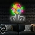 thumbnail image 4 of C-CRAFT Lady Flowers Neon Sign LED Light 35 inch for Flower Shop Bedroom Wall Art Decor, 4 of 5