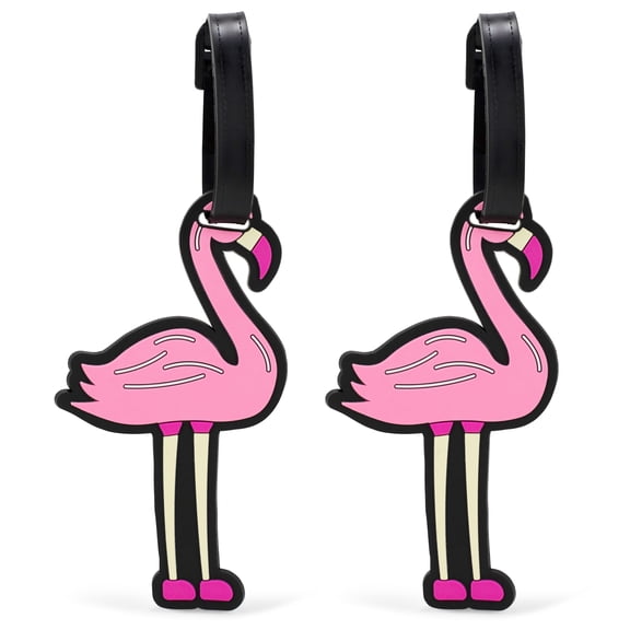 Miami CarryOn Flamingo Luggage Tags, Pink, 2-Pack