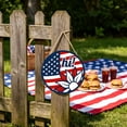 thumbnail image 5 of Patriotic Wooden Star Wreath, Round Independence Day Welcome Sign for Front Door, 4th of July Hanging Decor, Wood Ornament B, 5 of 6