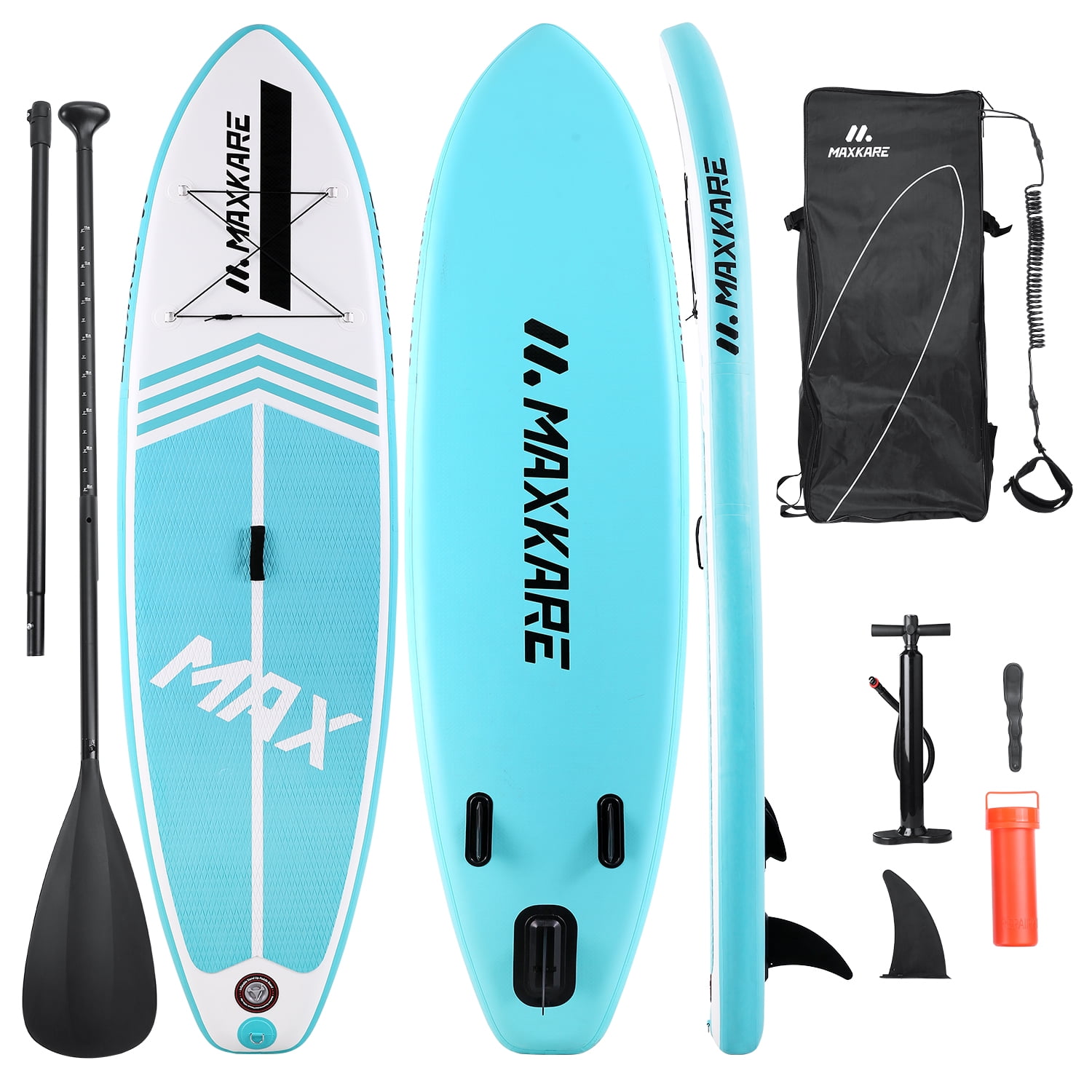 Spomchery Inflatable Stand Up Paddle Board，Paddle Boards for Youth Yoga Board Sup Board Travel Board for Surfing with Free Premium Sup Accessories Backpack Non-Slip Deck Leash Paddle and Hand Pump 