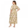 thumbnail image 4 of Ladies' Long Style Nightgown with Short Sleeve Print Loose version Nightdress for Home Wear（XL-4XL）, 4 of 6