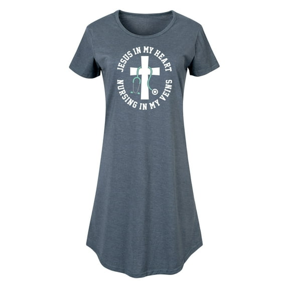 Instant Message - Jesus In My Heart Nursing In Veins - Women's Any Way Dress