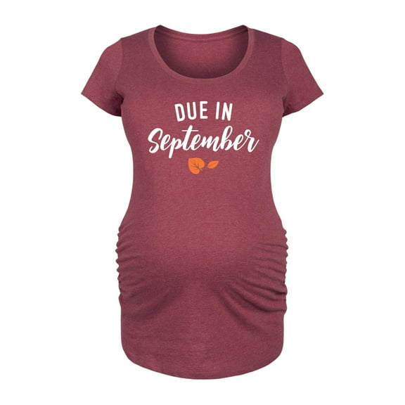 Instant Message - Due In September - Maternity Scoop Neck T-Shirt