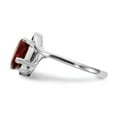 thumbnail image 3 of Primal Gold 14 Karat White Gold 8x6mm Oval Garnet and Diamond Ring, 3 of 5
