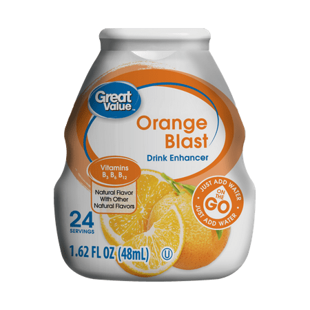 (3 pack) (3 Pack) Great Value Orange Blast Drink Enhancer, 1.62 fl oz