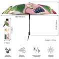 thumbnail image 3 of FORMRS Travel Umbrella Folding Auto Open Close Windproof Rain UV Protection, Pink Raspberries, 3 of 8