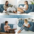 thumbnail image 7 of TOPCHANCES Large Bed Wedge Pillow, Headboard Triangular Backrest Reading Pillow with a Side Pocket(Ocean Blue, 79 x 7.8 x 20 inch), 7 of 7