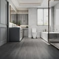 thumbnail image 3 of Peel and Stick Floor Tile 11.8” x 393” Vinyl Flooring Roll Cover 32.2 Sq.Ft. Waterproof Scratch-Resistant DIY Self-Adhesive PVC Wood Flooring for Renter, Kitchen, Bathroom, RV, Grey, 3 of 10