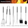 thumbnail image 2 of XKHBDL 21-Piece Grill Tool Set, BBQ Accessories and Grill Tools, Durable Stainless-Steel Utensils, Spatula, Tongs, Cleaning Brush & More, Grilling Gifts for Men, 2 of 6
