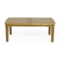 thumbnail image 2 of DUOSONG Outdoor Acacia Wood Rectangular Coffee Table, Teak, 43.25" W X 23.50" D X 17.00" H Garden & Outdoor Outdoor & Patio Furniture Patio Furniture Sets, 2 of 11