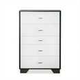 thumbnail image 2 of Wooden Chest with Five Drawers, White & Espresso Brown, 2 of 2